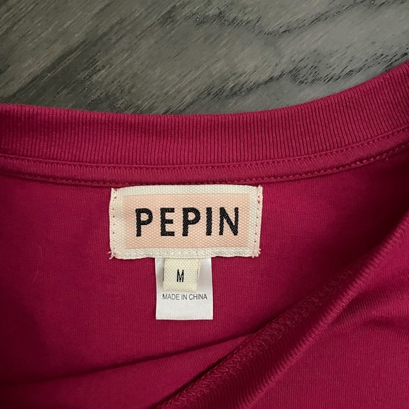 Anthropologie Burgundy Flutter Sleeve Blouse - Picture 2 of 6